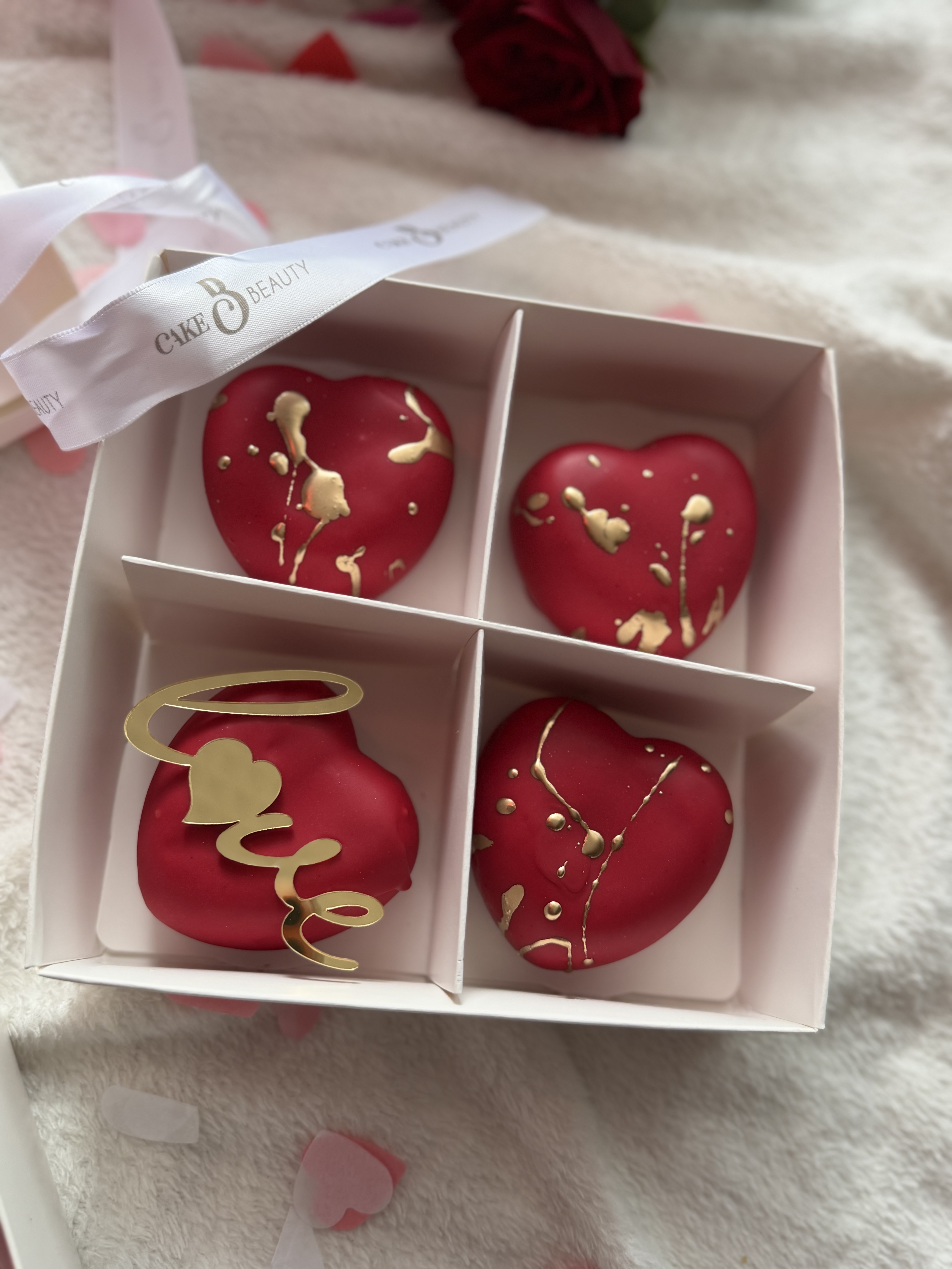 ❤️✨ Coffret 4 cœur trompe l’œil love 