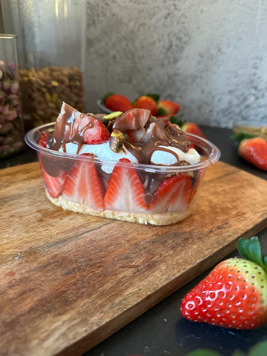 🍓🍰Fraisier Inspiration Dubaï – 2 personnes (500 ml)